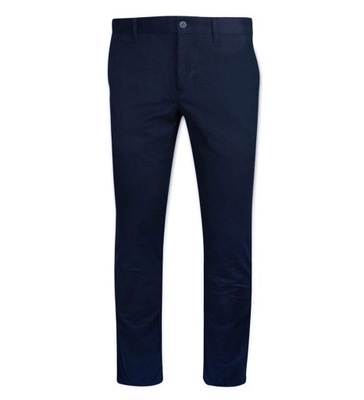 Granatowe spodnie typu chinos -QUICKSIDE- XL