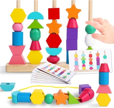 Montessori zabawka dla dzieci, drewniana zabawka do sortowania