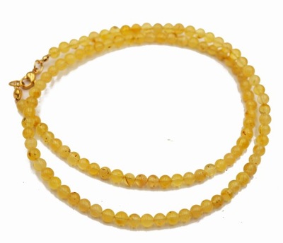 Naszyjnik bursztyn - stal