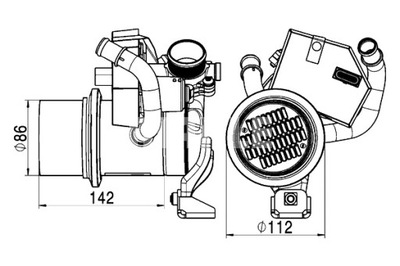 MAHLE RADUADOR GASES DE ESCAPE DE VÁLVULA EGR AUDI A3 Q2 Q3 TT SEAT ATECA LEON  