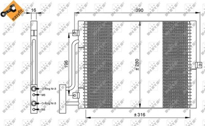 CONDENSER AIR CONDITIONER PORSCHE 911, 911 TARGA  