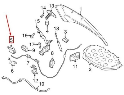 VOLVO XC70 P24 CERRADURA TAPONES DEL MOTOR 31425973  