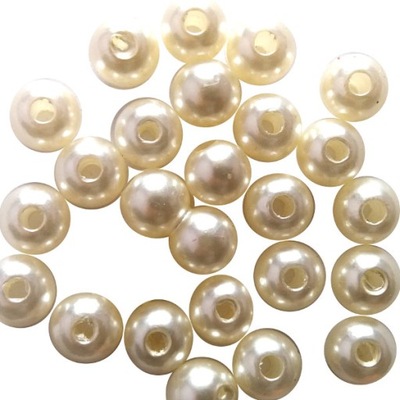 Perełki dekoracyjne 8mm 7g ecru perłowe koralik