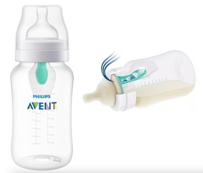 Butelka Antykolkowa Philips AVENT nakładka AirFree 330ml +3mc