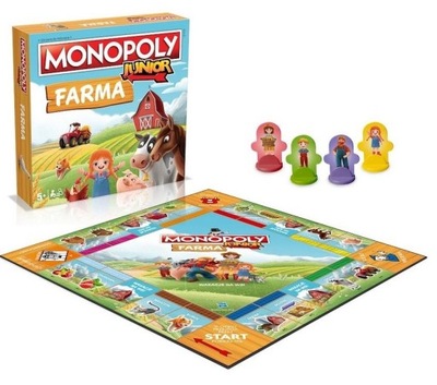 MONOPOLY Junior FARMA Gra Planszowa Monopoli Monopol 5+ Winning Moves