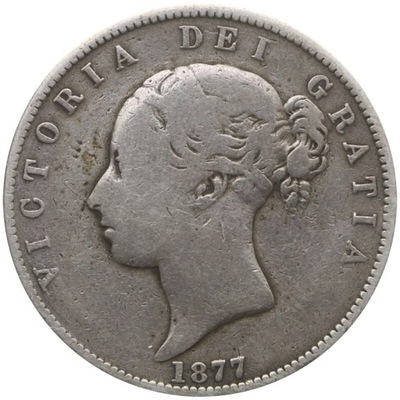 Wielka Brytania 1/2 korony, 1877, srebro