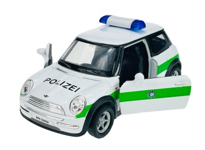 WELLY MINI COOPER POLICJA 1:34 NOWY METALOWY MODEL