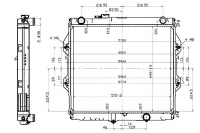 Nrf радиатор воды toyota hilux ii pick-up 2.5 d-4 фото №1