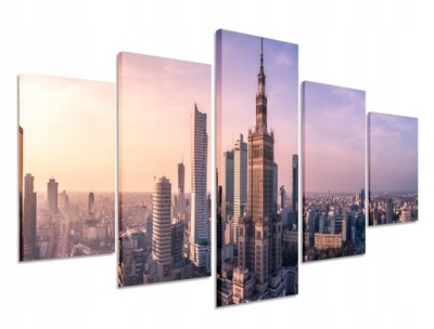 OBRAZ GIGANT MIASTO WARSZAWA 150x100 PŁÓTNO CANVAS