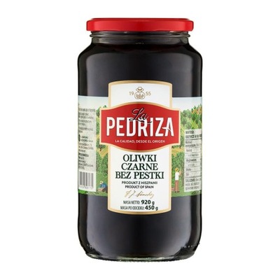 Oliwki czarne bez pestek La Pedriza 920g