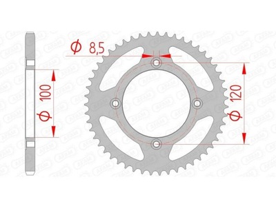 ЗУБЧАТКА ЗАД AFAM 50Z BETA RR 50 ENDURO SM 05-20