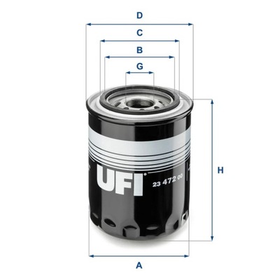 ФІЛЬТР МАСЛА UFI 23.472.00