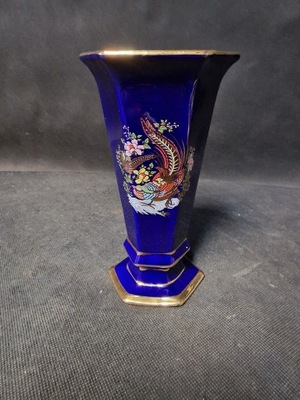 Kobaltowy porcelanowy wazon