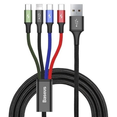 Kabel przewód USB 4w1 - 2x USB-C, Lightning, micro USB 120cm Baseus Rapid C