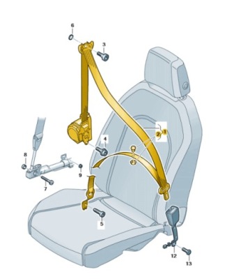 Ремень безопасности cupra formentor оригинальный номер 5fa857705fraa фото №1