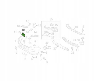 SOPORTE DE PARAGOLPES TOYOTA LAND CRUISER FJ150 NUEVO  