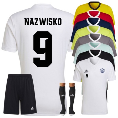 Adidas komplet piłkarski z NADRUKIEM herbu S W-F