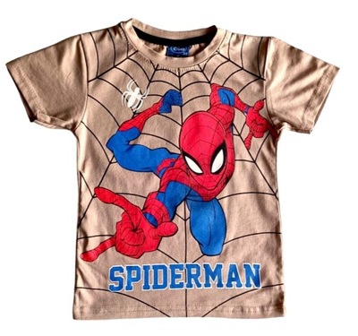T-shirt koszulka Spiderman - beżowy 98/104