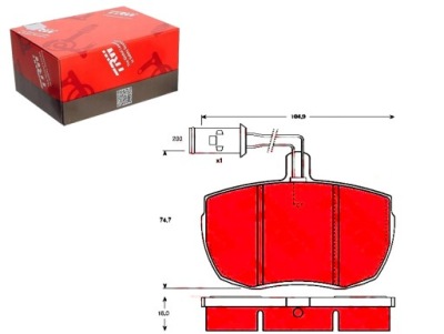 Trwgdb789 гальмівні колодки ham. ford перед transit-85 фото №1