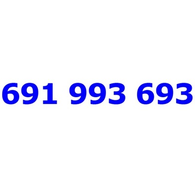 691 993 693 PLUSH PLUS ZŁOTY NUMER NR TELEFONU KARTA SIM STARTER NA KARTĘ