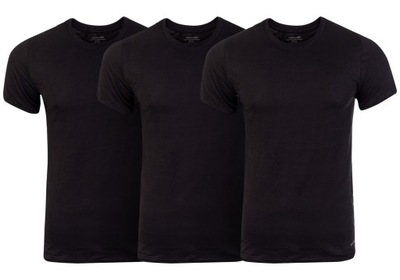 CALVIN KLEIN TRZYPAK 3P KOSZULKA T-SHIRT BLACK rXL