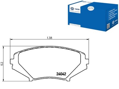 ZAPATAS DE FRENADO HELLA PAGID F1Y93323ZA PLY13323ZB  