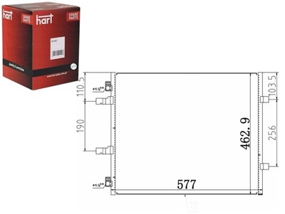 Конденсатор конденсатор кондиціонера vivaro 2.0cdti 01- hart фото №1