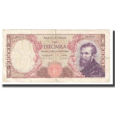 Banknot, Włochy, 10,000 Lire, 1970, 1970-06-08, KM