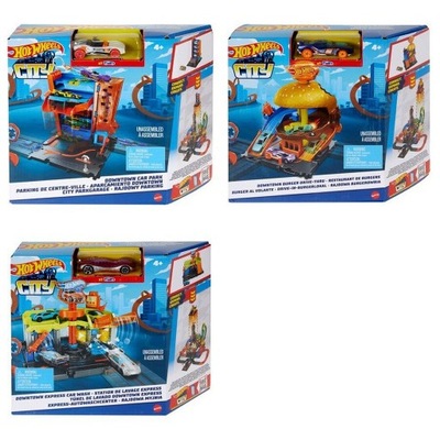 Różne zestawy Hot Wheels City Downtown