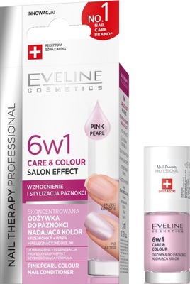 EVELINE Nail Therapy ODŻYWKA 6w1 Pink Pearl