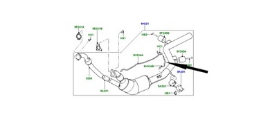 Шланг трубка металева фільтра dpf range rover lr049849 оригінальний номер nowa фото №1