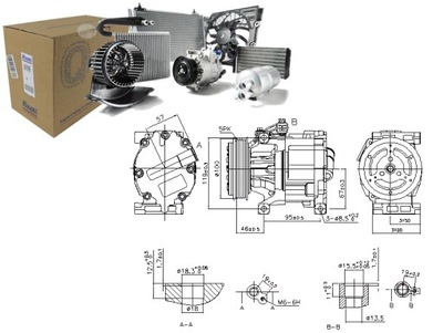 KOMPRESORIUS KONDICIONAVIMO ABARTH 500 595 695 500C 595C 695C FIAT 500 500 