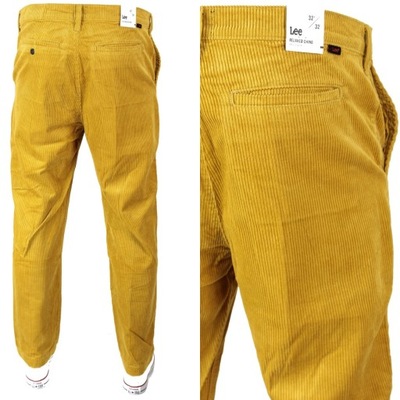 LEE REGULAR CHINO JEANSY SPODNIE SZTRUKSY W33 L34