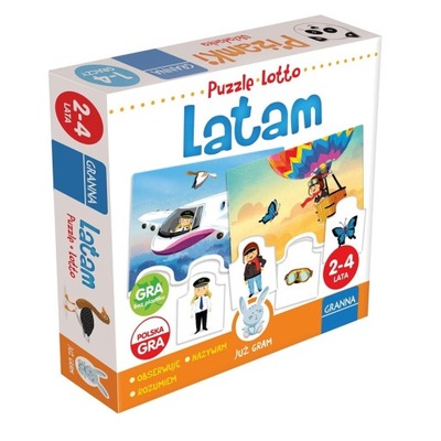 GRA LATAM GRANNA DLA MALUCHA PUZZLE LOTTO 2+