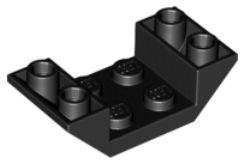 LEGO 2X4 SKOS ODWRÓCONY CZARNY 4871 ZA 2 SZT