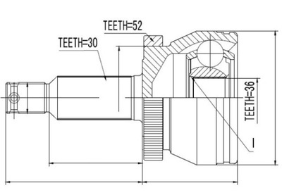 Шарнір зовнішній hyundai santa fe 2.2crdi 05- фото №1