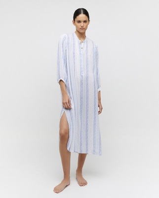 SFERA - printowana biało niebieska sukienka - XL