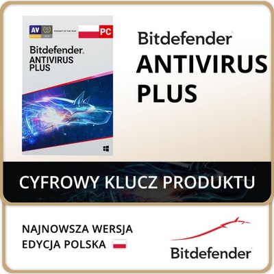 Bitdefender Antivirus Plus PL 5 PC / 2 lata