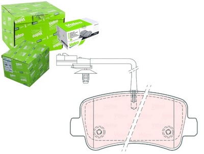 VALEO 601151 КОМПЛЕКТ КОЛОДОК ШАЛЬМІВНИХ, ГАЛЬМА TARCZOWE