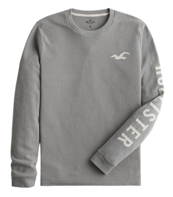 lekka bluza Hollister longsleeve szara M