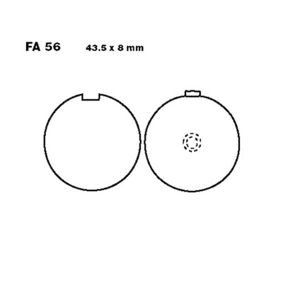 ZAPATAS DE FRENADO EBC FA056 SUZUKI GP 125 1978 MOTO  