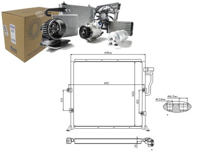 NISSENS 94157 КОНДЕНСАТОР, КОНДИЦИОНЕР