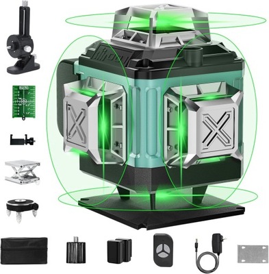 LASER KRZYŻOWY SAMOPOZIOMUJĄCY ENRIPRT POZIOMICA LASEROWA 16 LINII 2X AKU