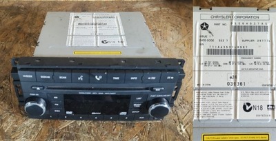 RADIO CD CHRYSLER DODGE JEEP 05064927AG GARANTIJA 