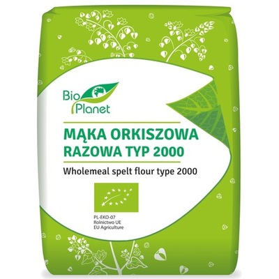Mąka Orkiszowa Razowa Typ 2000 Bio 1Kg Bio Planet