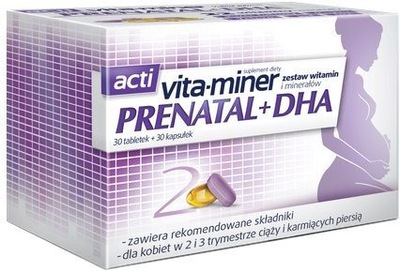 Acti Vita-miner Prenatal+DHA, 30 tabl.+ 30 kaps.