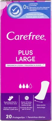 Carefree Wkładki higieniczne PLUS LARGE 20 szt