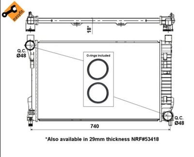 NRF 55310-NRF РАДІАТОР ДВИГУНА