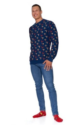 Bluza męska w świąteczny wzór RENIFERY *XXL
