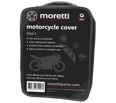 POKROWIEC NA MOTOCYKL MORETTI L 246x127x104